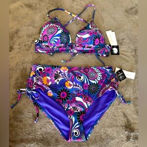 NWT Salt + Cove Multicolor Floral Bikini